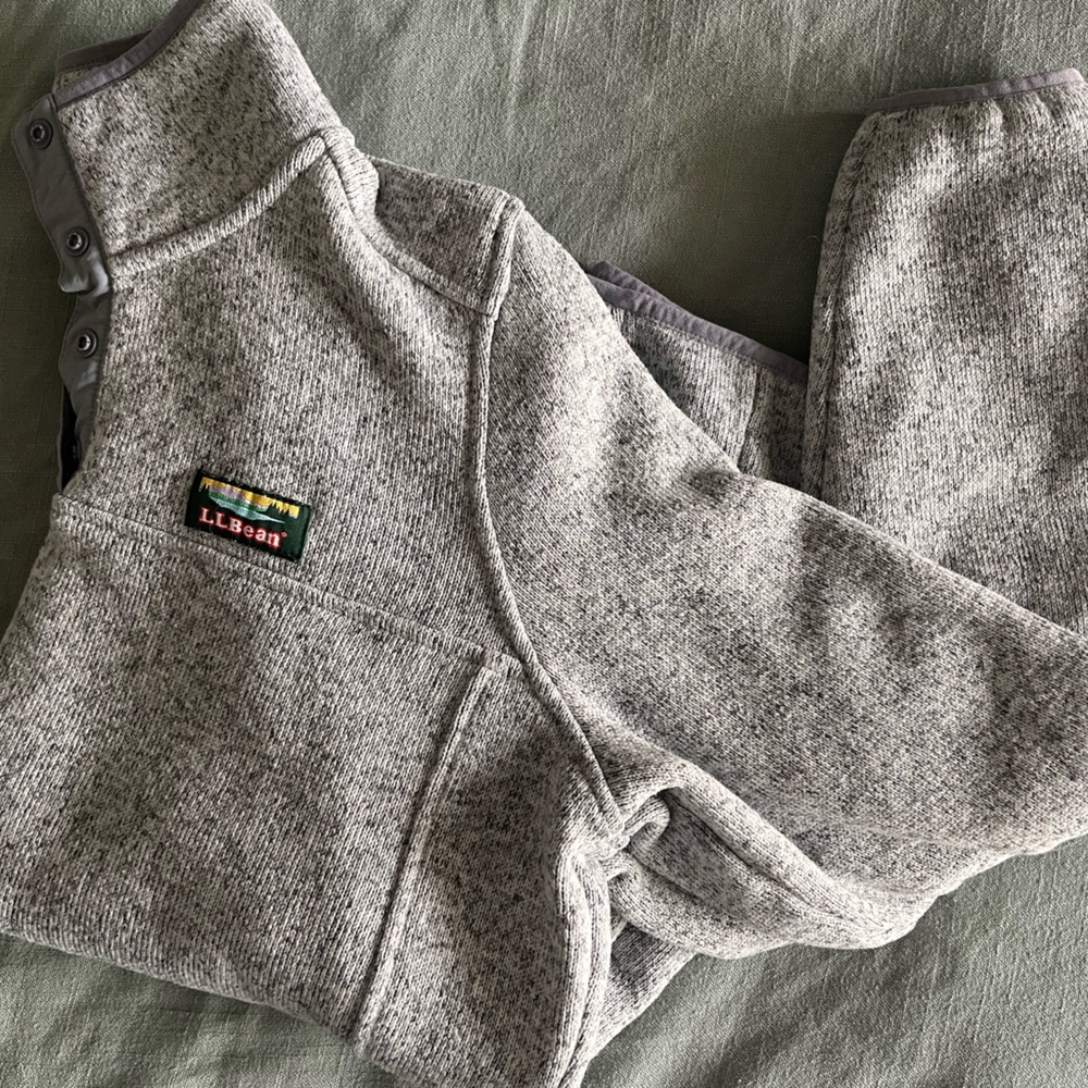*FREE SHIPPING* Women’s LL Bean Sweater Fleece Pullover Pewter